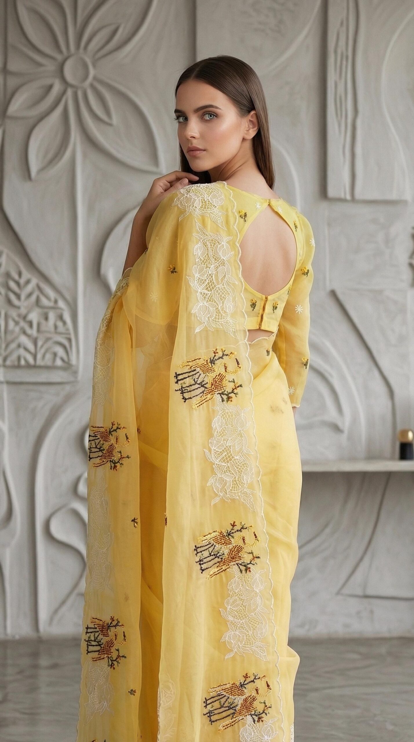 organza saree - Image 12