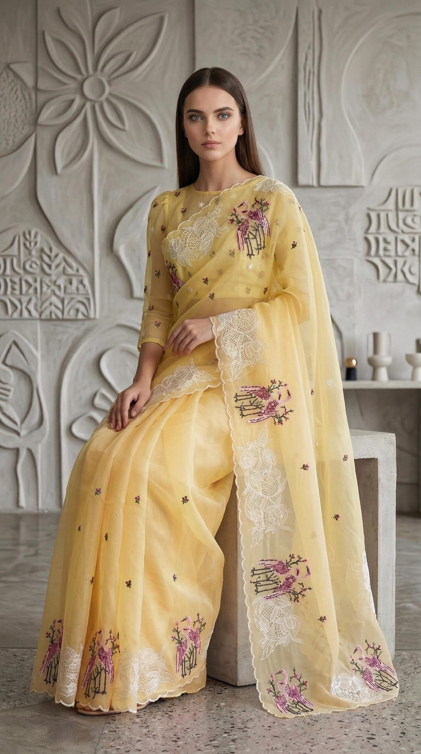 organza saree - Image 10