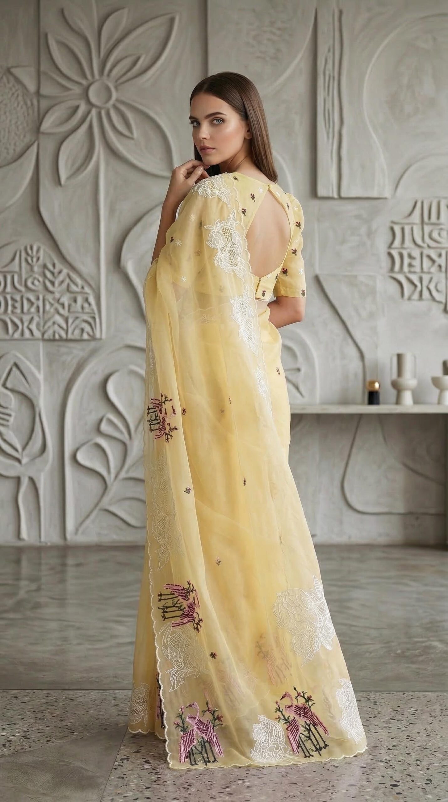 organza saree - Image 11