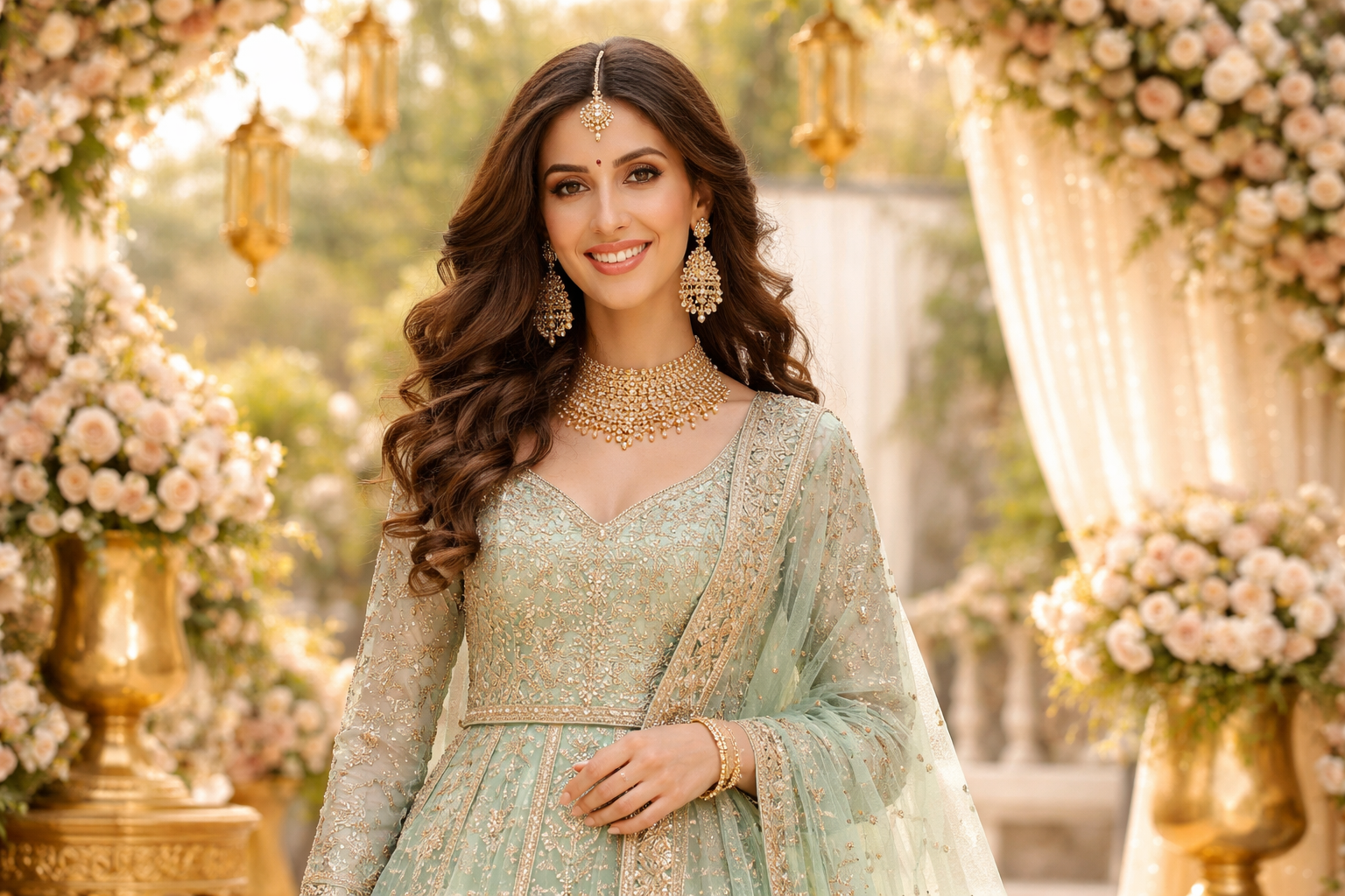 bridal-elegance-in-mint-green